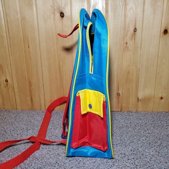 Vintage Dick Tracy The Kid Backpack Blue‎ Bag Disney Movie Film Rare Like New - Picture 3 of 11